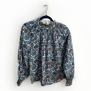 Oliphant Tuckernuck Gold Dot Napa | High Neck Top Sz S | Flowy Breezy Boho Artsy